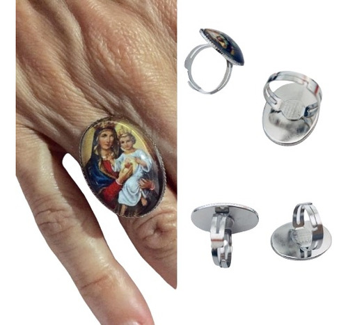 27 Anillos Virgen Maria Jesus En Brazos (aaj8) 27 Piezas