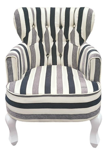 Sillón Individual Mardam Premium Romántico Gris
