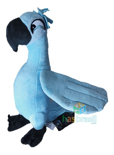 Arara Azul De Pelúcia Jade 33cm Do Desenho Rio Disney