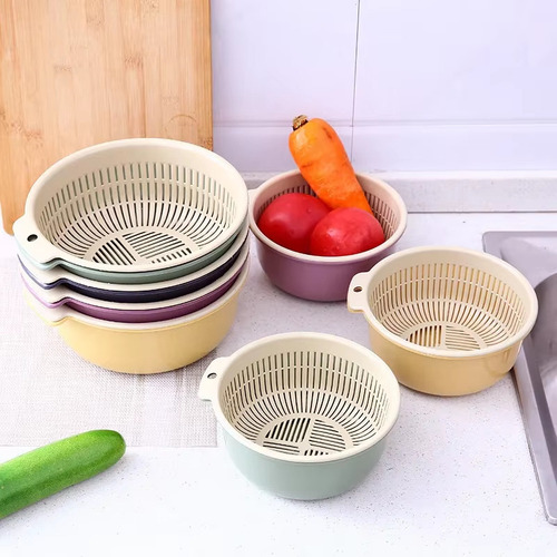Ff Cesta De Desagüe For Frutas Y Verduras De Doble Capa For
