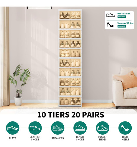 Yitahome Organizador De Zapatos 10 Niveles 20 Pares Mmg