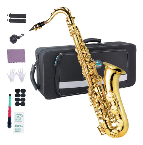 Eastrock Saxofon Tenor B Flat Gold Laquer Saxo Estudiantes P