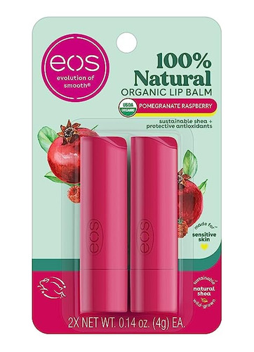 Eos Duo Bálsamos Labiales En Barra Pomegranate Raspberry