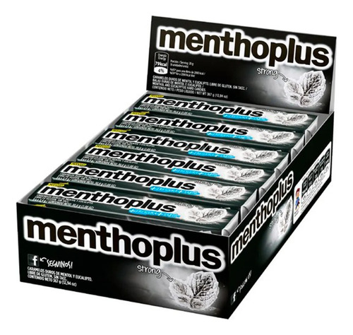 Caramelos Menthoplus Sabor Strong X 12 Unidades