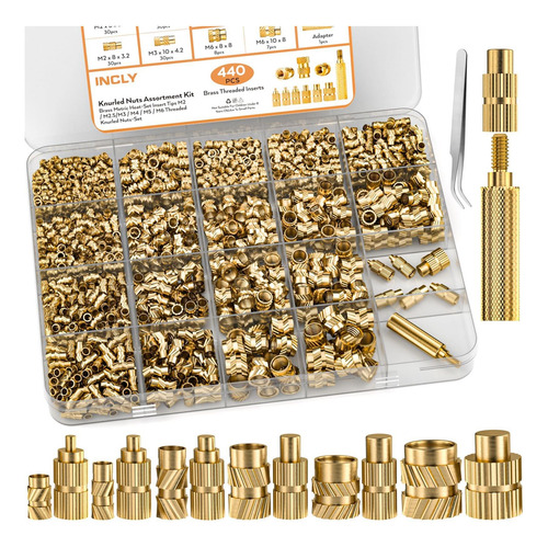 Kit 440 Insertos Roscados M2-m6 De Latón