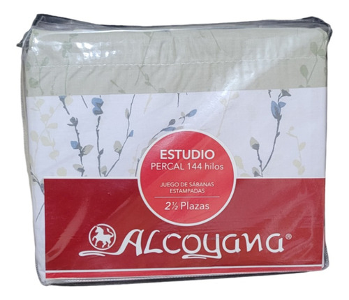 Juego De Sábanas Alcoyana Estudio 2 ½ Plaza 144 Hilos Percal