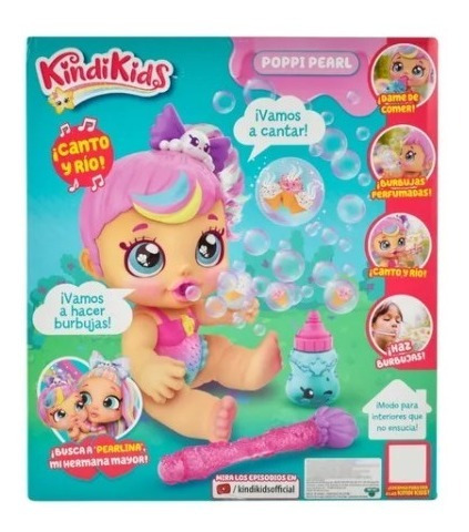 Muñeca Kindi Kids Poppi Pearl Burbujas Perfumada Canta Y Rie
