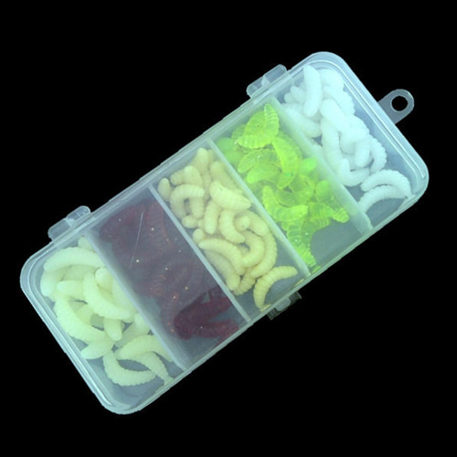 2 X 5x100 Uds Cebo De Gusanos Señuelo De Pesca 2 Piezas