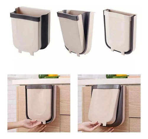 Basurero Plegable Para Puerta De Cocina,papelera Retráctil