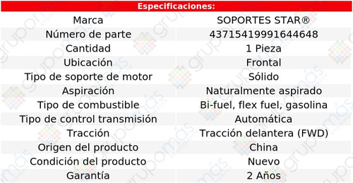 Soporte Motor Frontal S Star Impala 3.6l V6 2014_2019