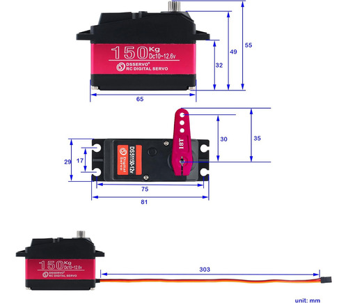 330.7 Lbs Ds51150 Servo Digital Servo Full Metal Gear Rc Ser