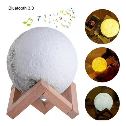 Lámpara Luna 3d Bluetooth  