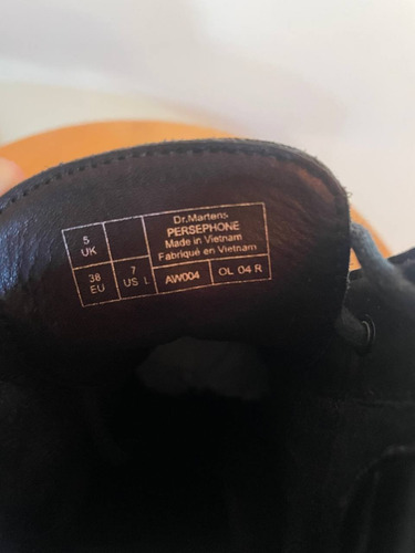 Dr. Martens Persephone Cuero 37,5 Bota Originales Impecables (Usado)