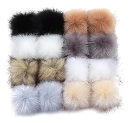 & Pompones For Tejer Gorros Manualidades 16 Piezas 8cm