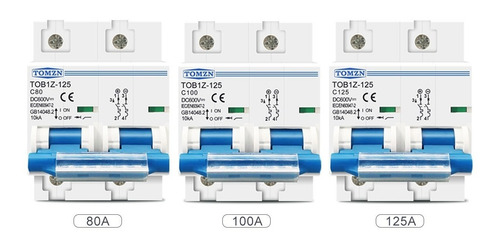 Interruptor Termomagnético En Dc600v - 80a/100a/125a.