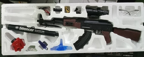 Rifle Juguete Airsoft Ak-47 Automática Hidrogel - Navidad