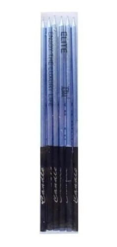 Imagen 1 de 2 de 8 Velas Color Azul