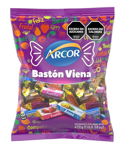 Caramelos Arcor Bastón Viena 470g