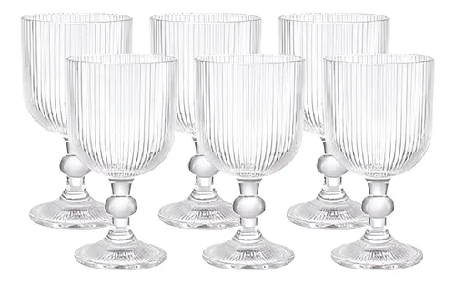 Jogo De Taças Cameratta Em Vidro 6pçs 365ml - L'hermitage