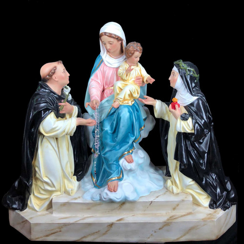 Virgen Del Rosario Con Santo Domingo