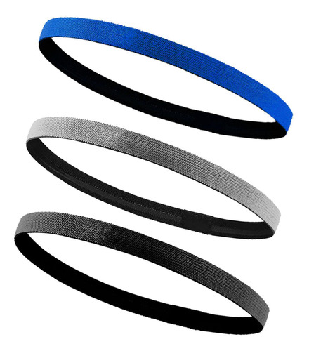 3x Diadema Elástica Antideslizante Transpirable Absorbe La