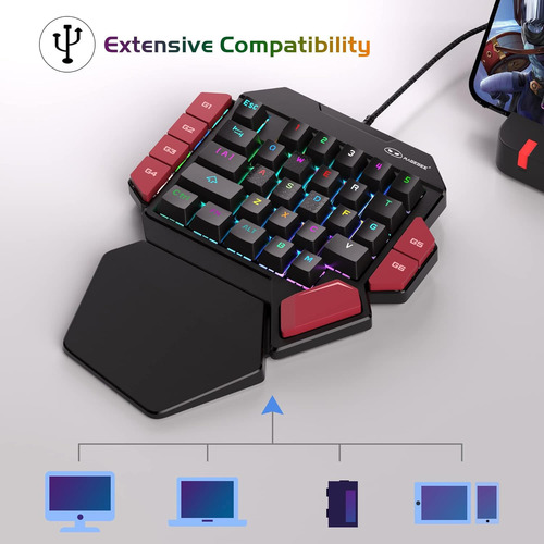 Magegee Teclado Profesional Para Juegos Con Una Mano,...