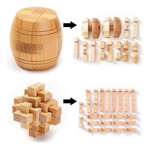 New Iq Puzzle Brain Teaser: Juego De Cubos Luban Lock