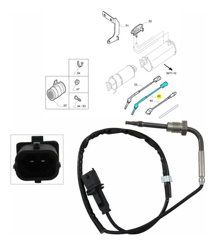 Sensor Temperatura Gases Escape Daily 35s14 2012 69502363