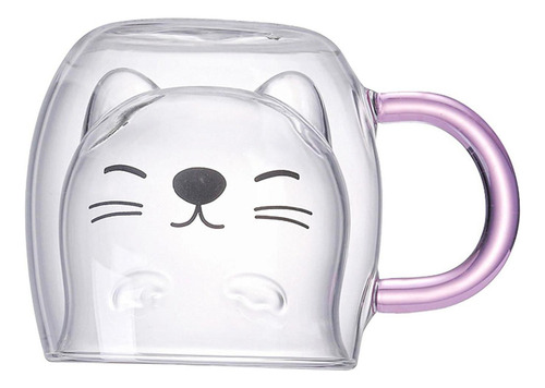 Nuevo 2x Taza De Cristal Con Forma De Oreja De Gato, Taza De