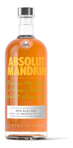 Vodka Absolut Mandrin mandarina suecia botella de 700ml