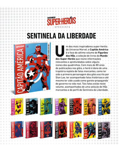 Coleção Figurões das HQs - Capitão América, de Editora Europa. Editorial Editora Europa Ltda., capa mole em português, 2021