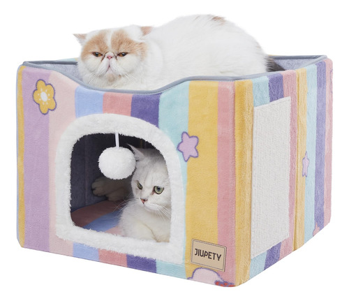 Jiupety Cama Para Gatos Para 2 Gatos, Casas De Gatos Para Ga