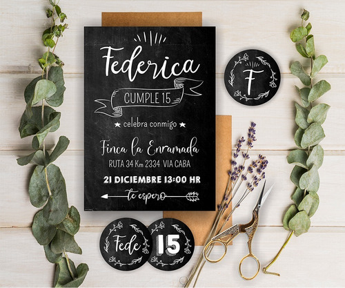Kit Chalkboard Quince Años