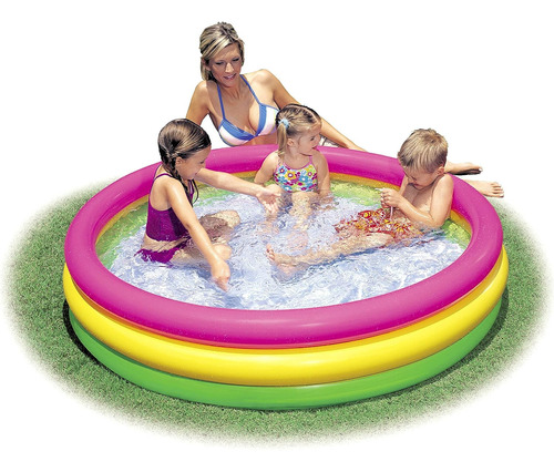 Alberca Para Niños Con Diseño De Atardecer De Verano, 58 X 1