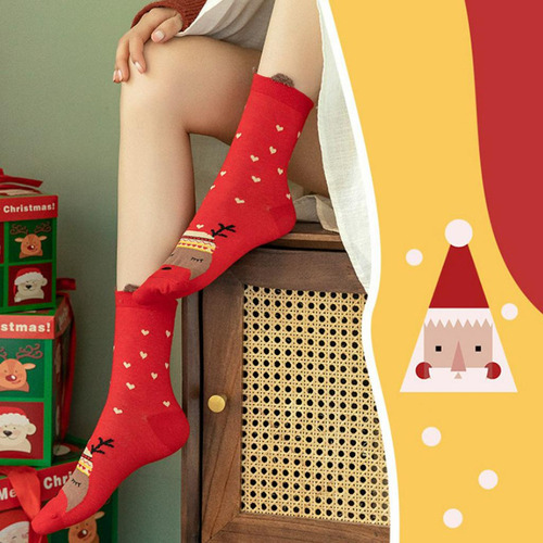 Calcetines De Navidad De 4 Estilos Para Mujer, Calcetines