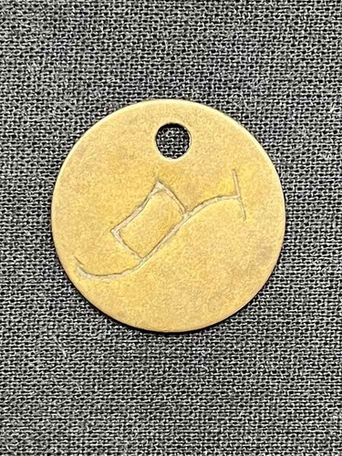 Imagen 3 de 4 de Ficha - Lata - Bronce - Valor 1 - Modulo 24 - Marca Ganado