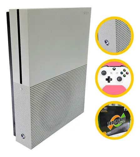 comprar Xbox One S Microsoft  1 Tb Original Com Garantia 6m (seminovo) + Ganhe 1 Jogo