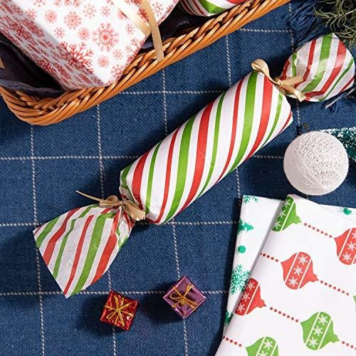 Papel Navidad Whaline, 120 Hojas, Varios Diseños, Envoltura