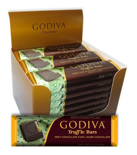 Godiva Dark Truffle Menta Chocolate Chip Bar 1.4oz