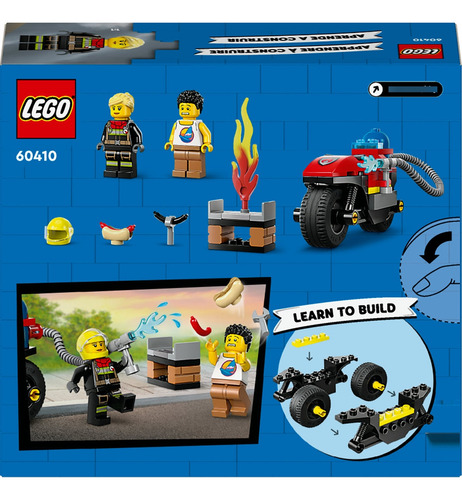 Lego City Moto De Rescate De Bomberos /moto Y 2 Minifiguras