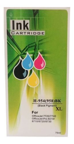 Imagen 3 de 4 de Cartucho Generico Para Hp 954xl Negro 7740 2000 Paginas