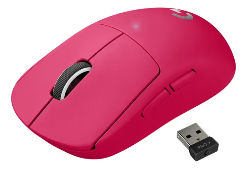 Mouse gamer de juego inalámbrico recargable Logitech GPro Series Pro X Superlight 910-005941 rosa