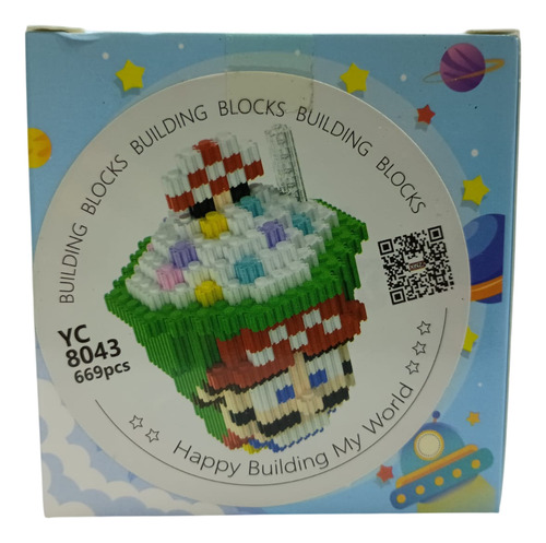 Mini Figura Armable En Bloques 3d Bricks Otro Personaje 669 Cupcake