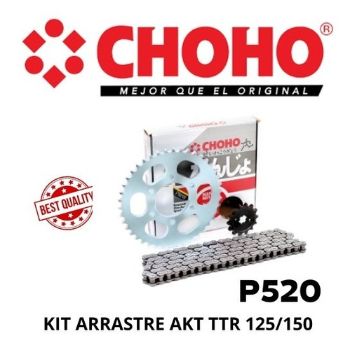 Kit De Arrastre Choho Akt Ttr 125/150 P520 Cadena Reforzada