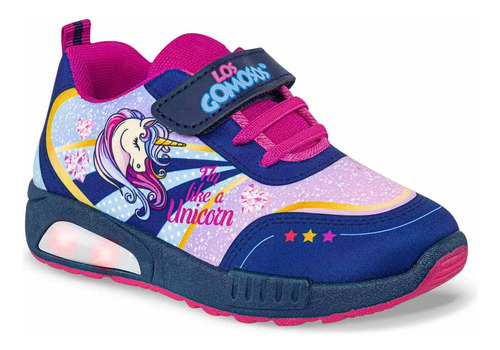 Tenis Con Luces Diora 2 Azul Para Niña Los Gomosos