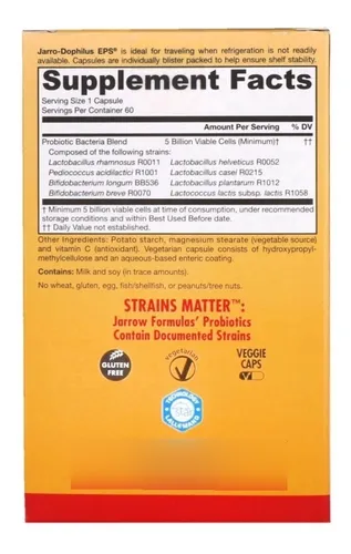 Probiotico Jarro Dophilus Eps Salud Digestiva 60 Cápsulas