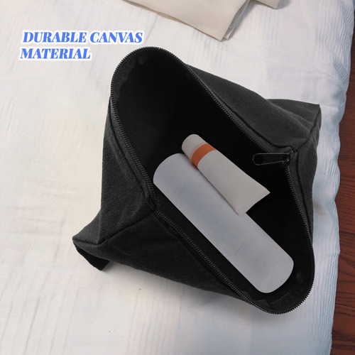 10 Bolsas De Lona Con Cremallera, Bolsas De Maquillaje De Lo