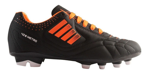 Tenis Futbol Soccer Pasto Modelo 426 Negro / Naranja