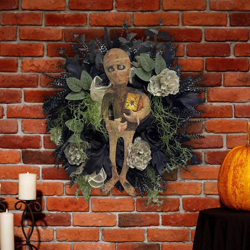 Corona De Halloween, Corona De Flores De Momia Para