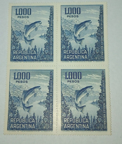 Cuadro Estampillas Argentina Gj.1323- 1000 Pesos P.827
